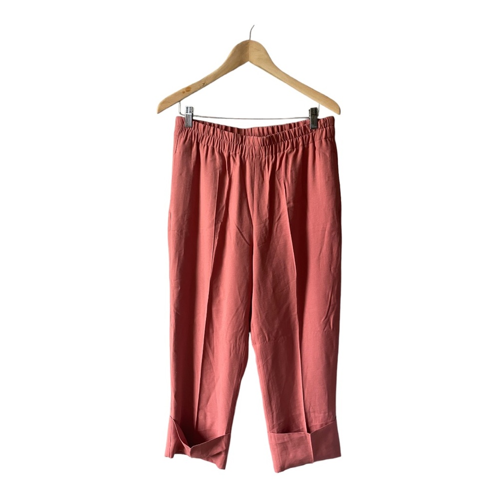 ZARA Pull On Trousers Wide Cuff Size Large NWT